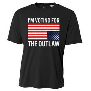 Voting For The Outlaw Bold Political Statement Cooling Performance Crew T-Shirt