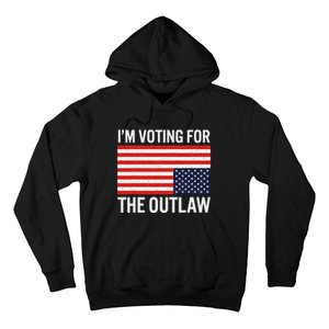 Voting For The Outlaw Bold Political Statement Hoodie