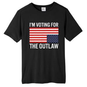 Voting For The Outlaw Bold Political Statement Tall Fusion ChromaSoft Performance T-Shirt