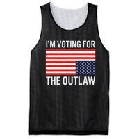 Voting For The Outlaw Bold Political Statement Mesh Reversible Basketball Jersey Tank