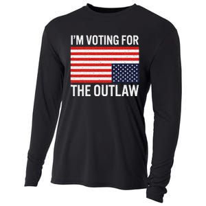 Voting For The Outlaw Bold Political Statement Cooling Performance Long Sleeve Crew