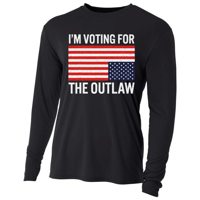 Voting For The Outlaw Bold Political Statement Cooling Performance Long Sleeve Crew