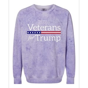 Veterans For Trump 2024 Conservative Republican Trump 2024 Colorblast Crewneck Sweatshirt