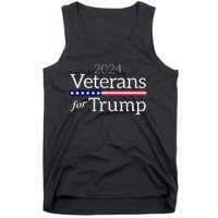 Veterans For Trump 2024 Conservative Republican Trump 2024 Tank Top