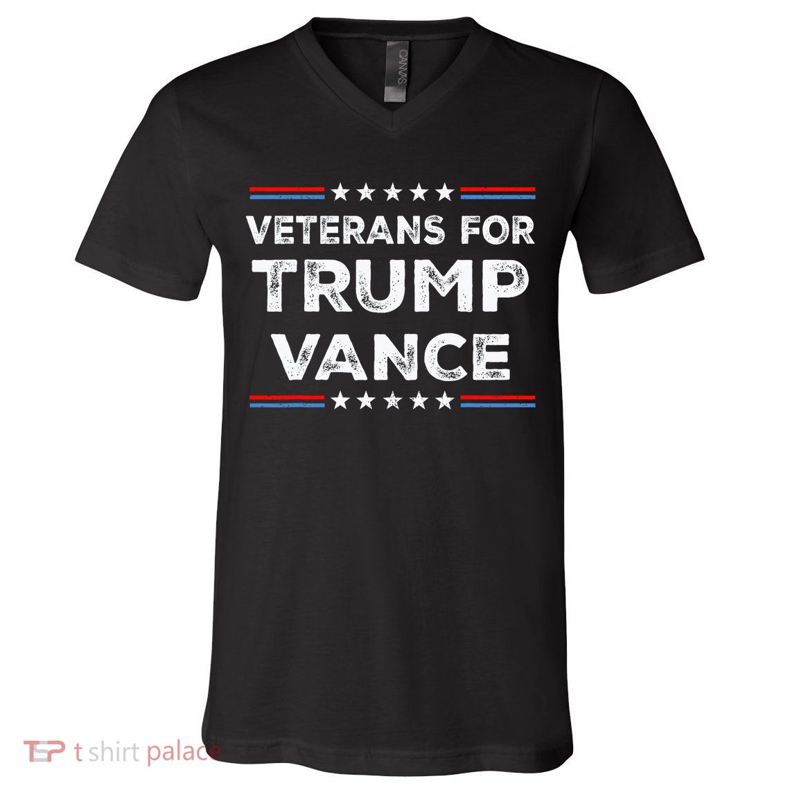 Veterans For Trump Vance President Election Campaign V-Neck T-Shirt