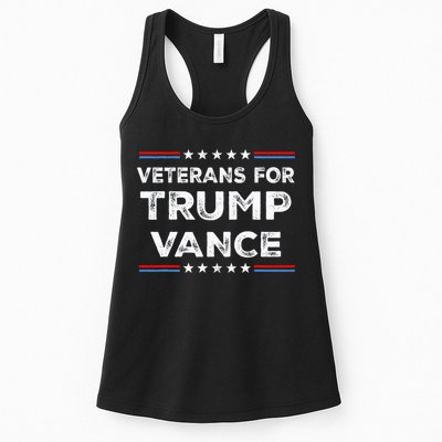 Veterans For Trump Vance President Election Campaign Womens Tank Top