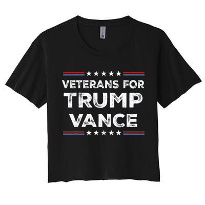 Veterans For Trump Vance President Election Campaign Crop Top