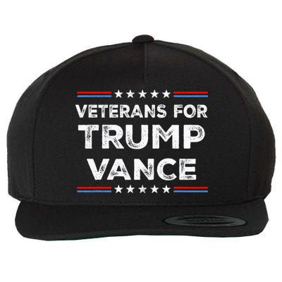 Veterans For Trump Vance President Election Campaign Wool Snapback Cap