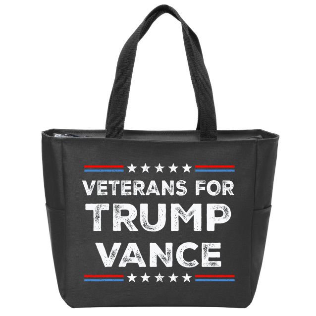 Veterans For Trump Vance President Election Campaign Zip Tote Bag
