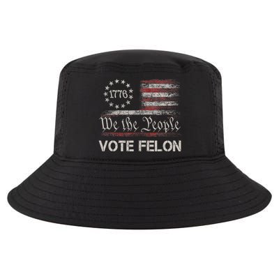 Vote Felon Trump 2024 45 And 47 Funny Vote For The Felon Cool Comfort Performance Bucket Hat