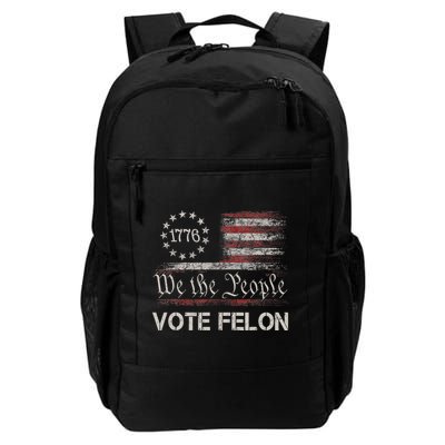 Vote Felon Trump 2024 45 And 47 Funny Vote For The Felon Daily Commute Backpack