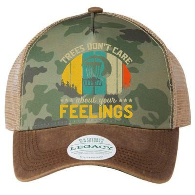 Vintage Frolf Trees Don't Care About Your Feelings Disc Golf Legacy Tie Dye Trucker Hat