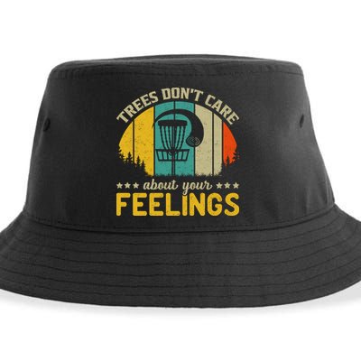 Vintage Frolf Trees Don't Care About Your Feelings Disc Golf Sustainable Bucket Hat
