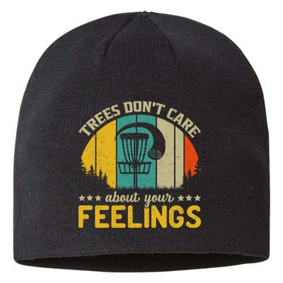 Vintage Frolf Trees Don't Care About Your Feelings Disc Golf Sustainable Beanie