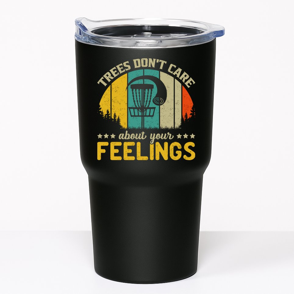Vintage Frolf Trees Don't Care About Your Feelings Disc Golf Tumbler