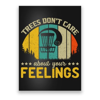 Vintage Frolf Trees Don't Care About Your Feelings Disc Golf Poster