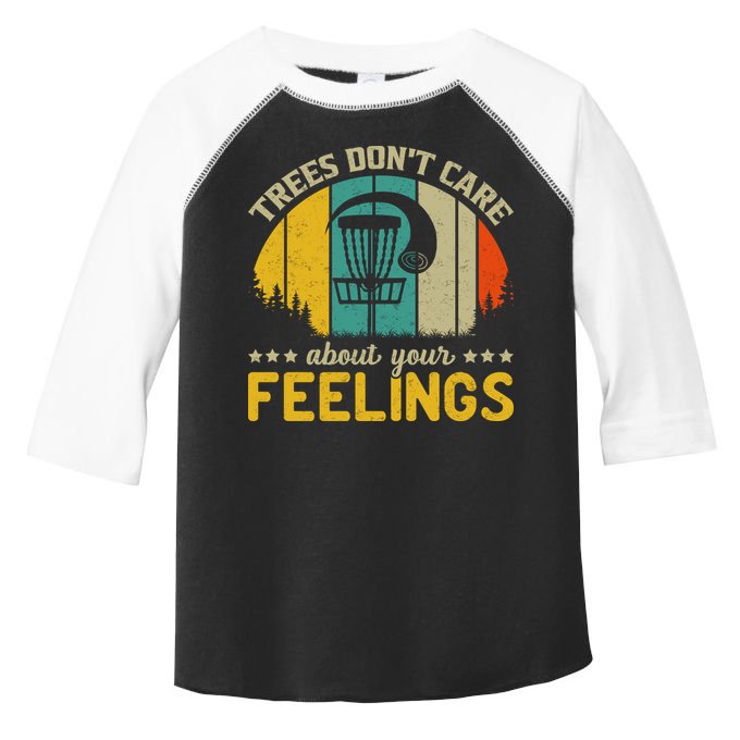Vintage Frolf Trees Don't Care About Your Feelings Disc Golf Toddler Fine Jersey T-Shirt