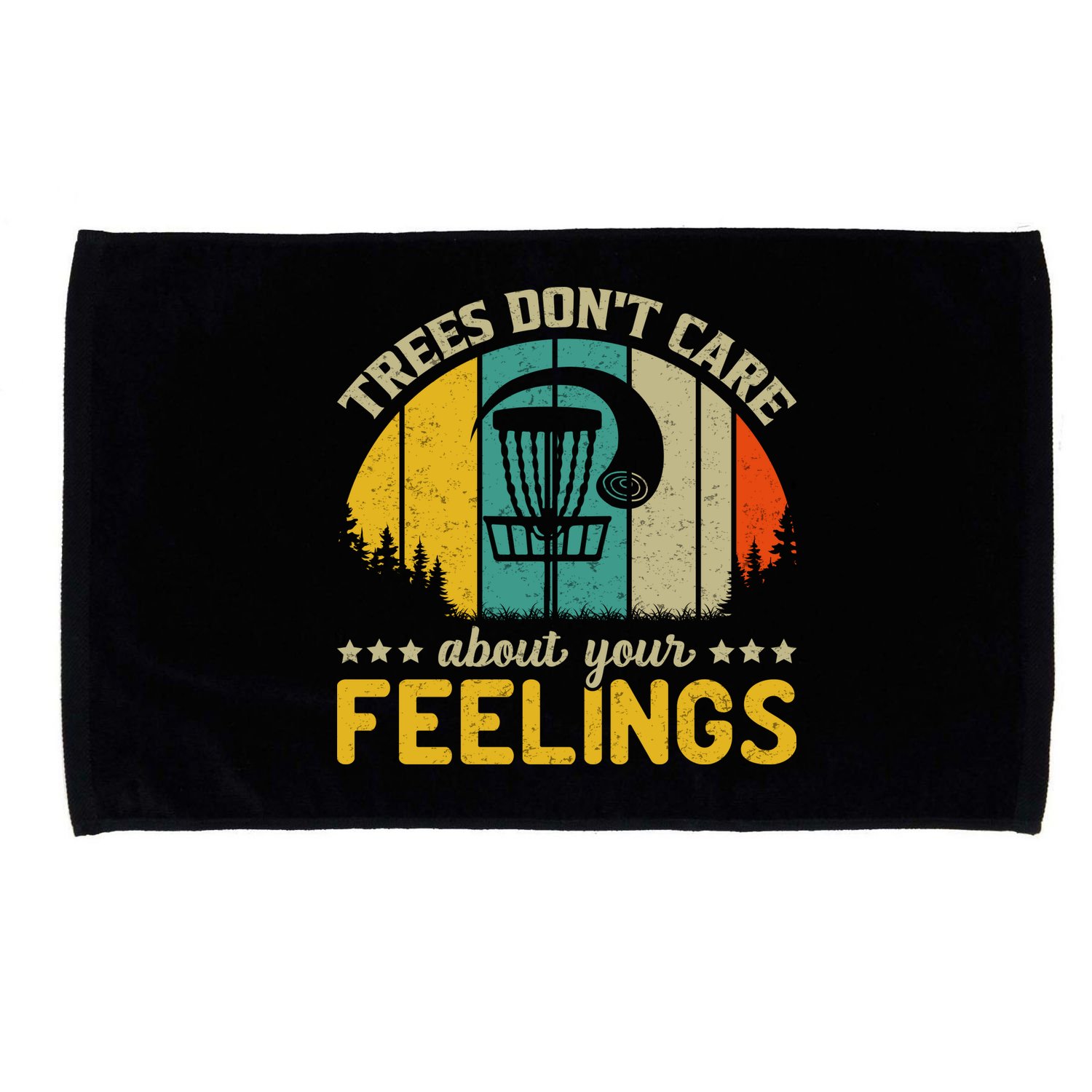Vintage Frolf Trees Don't Care About Your Feelings Disc Golf Microfiber Hand Towel