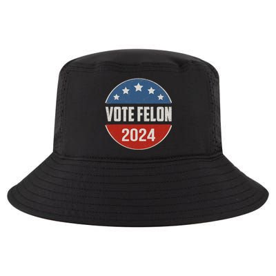 Vote Felon Trump 2024 45 And 47 Funny Vote For The Felon Cool Comfort Performance Bucket Hat