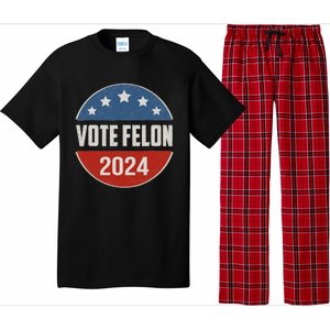 Vote Felon Trump 2024 45 And 47 Funny Vote For The Felon Pajama Set