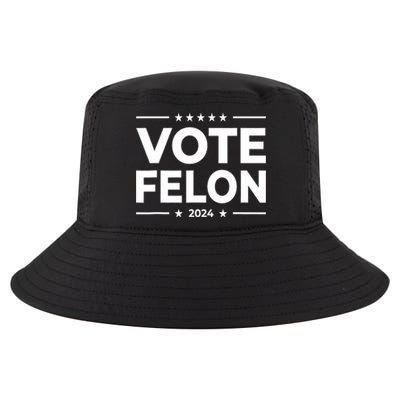 Vote Felon Trump 2024 45 And 47 Funny Vote For The Felon Cool Comfort Performance Bucket Hat