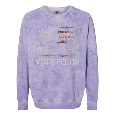 Vote Felon Trump 2024 45 And 47 Colorblast Crewneck Sweatshirt