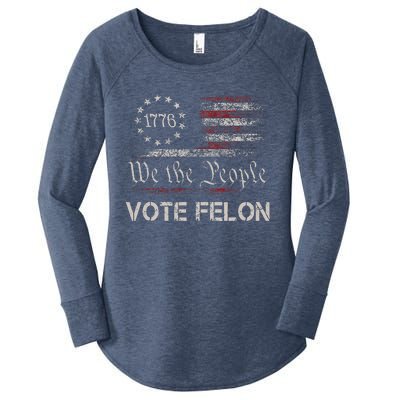 Vote Felon Trump 2024 45 And 47 Women's Perfect Tri Tunic Long Sleeve Shirt