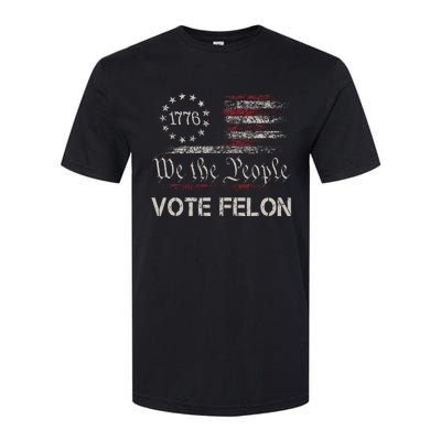 Vote Felon Trump 2024 45 And 47 Softstyle CVC T-Shirt