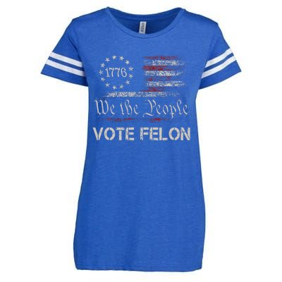 Vote Felon Trump 2024 45 And 47 Enza Ladies Jersey Football T-Shirt