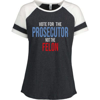 Vote For The Prosecutor Not The Felon Enza Ladies Jersey Colorblock Tee