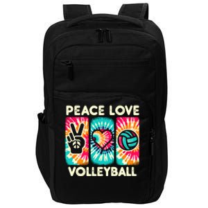 Volleyball For Teens Wo Girl Peace Love Volleyball Impact Tech Backpack