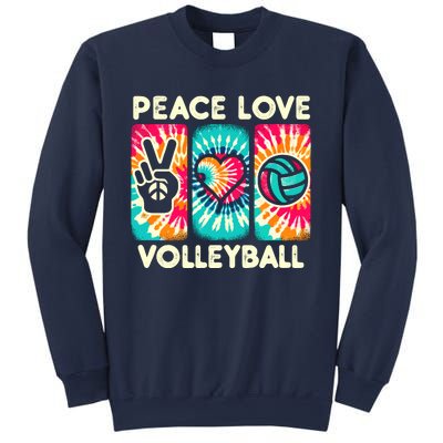 Volleyball For Teens Wo Girl Peace Love Volleyball Sweatshirt