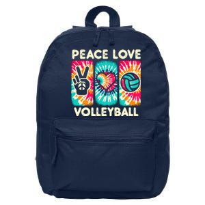 Volleyball For Teens Wo Girl Peace Love Volleyball 16 in Basic Backpack