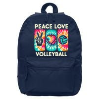 Volleyball For Teens Wo Girl Peace Love Volleyball 16 in Basic Backpack