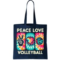 Volleyball For Teens Wo Girl Peace Love Volleyball Tote Bag