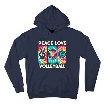 Volleyball For Teens Wo Girl Peace Love Volleyball Tall Hoodie