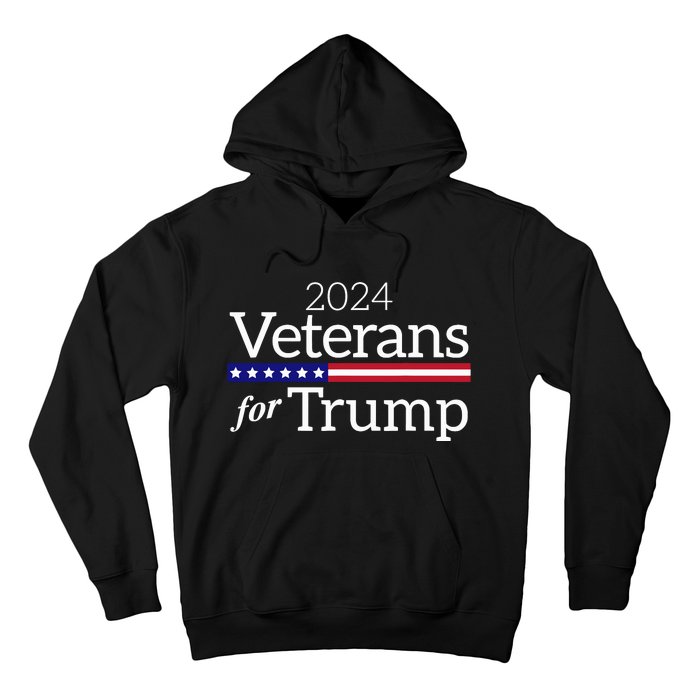 Veterans For Trump 2024 Conservative Republican Trump 2024 Hoodie