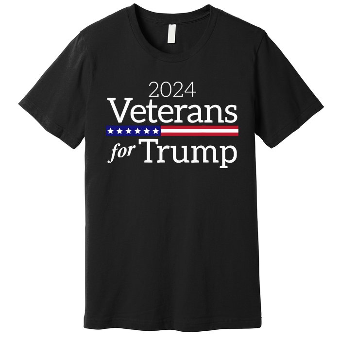 Veterans For Trump 2024 Conservative Republican Trump 2024 Premium T-Shirt