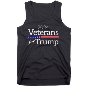 Veterans For Trump 2024 Conservative Republican Trump 2024 Tank Top