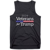 Veterans For Trump 2024 Conservative Republican Trump 2024 Tank Top