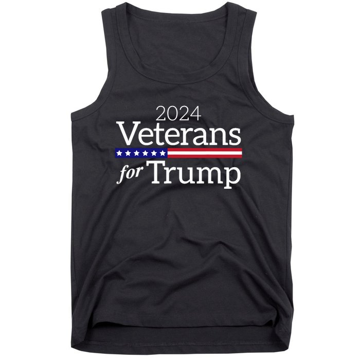 Veterans For Trump 2024 Conservative Republican Trump 2024 Tank Top