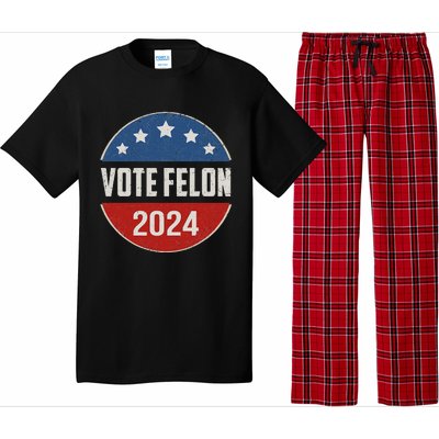 Vote Felon Trump 2024 45 And 47 Pajama Set