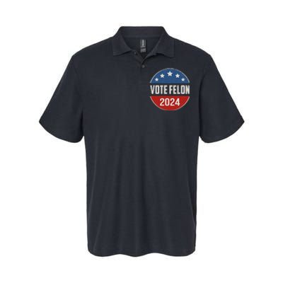 Vote Felon Trump 2024 45 And 47 Softstyle Adult Sport Polo