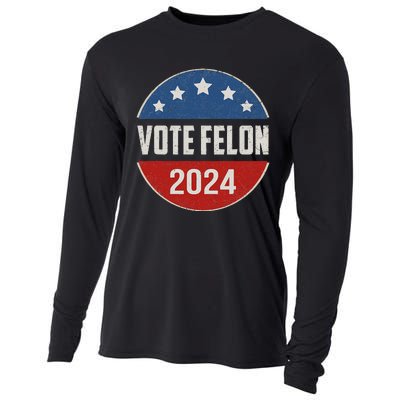 Vote Felon Trump 2024 45 And 47 Cooling Performance Long Sleeve Crew