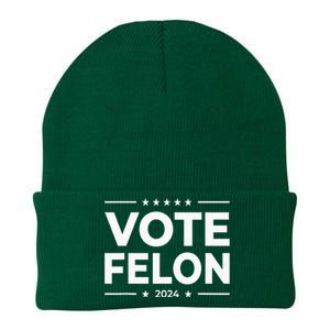 Vote Felon Trump 2024 45 And 47 Knit Cap Winter Beanie