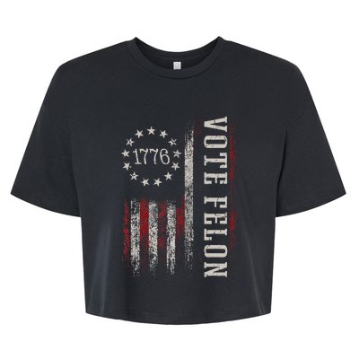 Vote Felon Trump 2024 45 And 47 Bella+Canvas Jersey Crop Tee