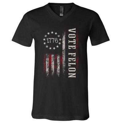 Vote Felon Trump 2024 45 And 47 V-Neck T-Shirt