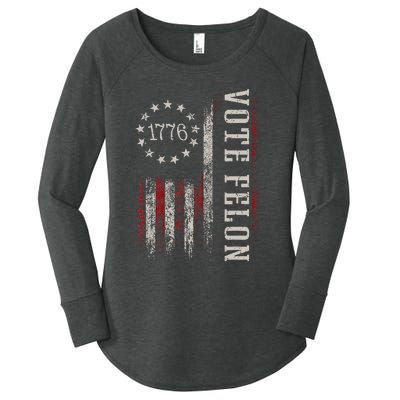 Vote Felon Trump 2024 45 And 47 Women's Perfect Tri Tunic Long Sleeve Shirt