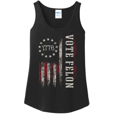 Vote Felon Trump 2024 45 And 47 Ladies Essential Tank