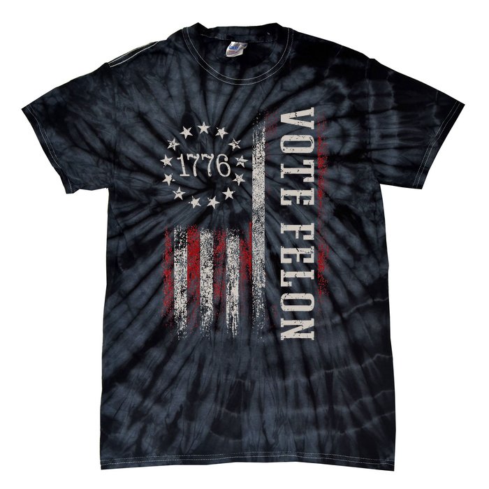 Vote Felon Trump 2024 45 And 47 Tie-Dye T-Shirt